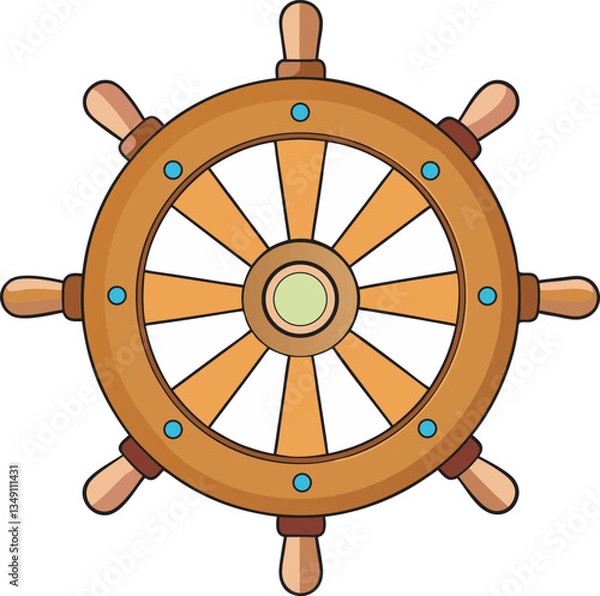 Obraz steering wheel isolated on white