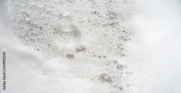Obraz White soap foam bubbles texture background