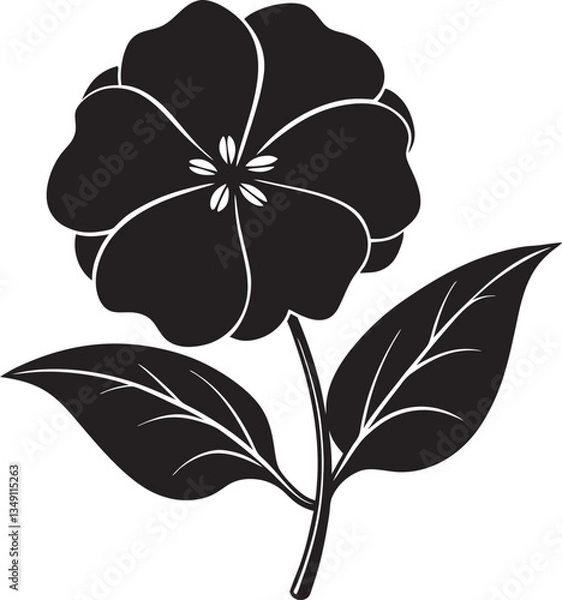 Obraz black and white flower