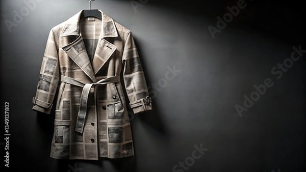 Obraz Newspaper Print jacket on a hanger
