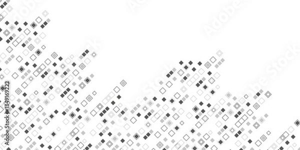 Fototapeta Pixel technological background. Abstract white background. Squares. Vector illustration.