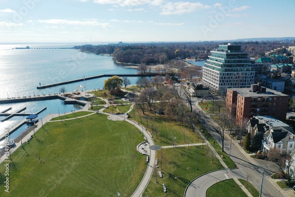 Obraz Aerial of Bronte in Ontario, Canada on a fine day