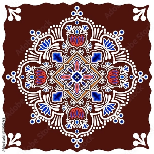 Fototapeta Simple decorative mandala design 