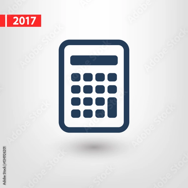 Obraz calculator icon, vector illustration. Flat design style