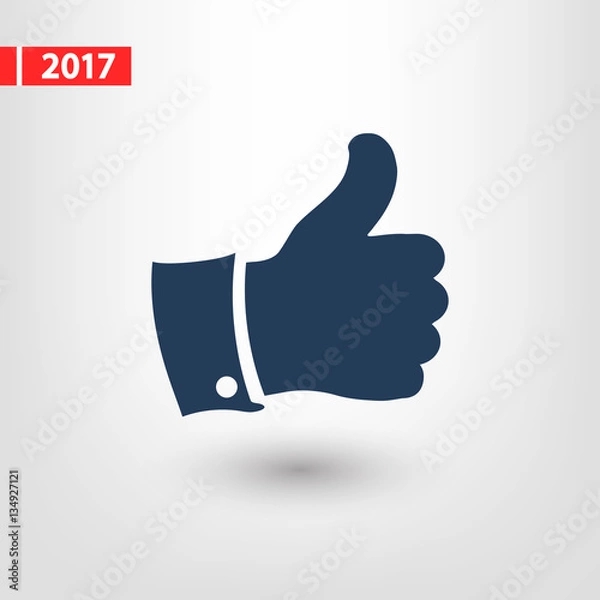 Fototapeta LIKE icon , vector illustration. Flat design style  