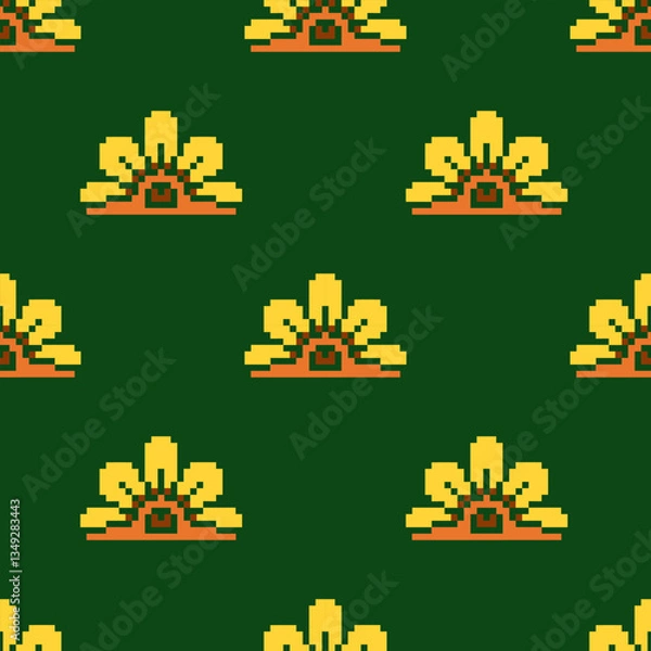 Fototapeta Abstract ethnic geometric pattern design for background or wallpaper Seamless pattern in tribal,folk embroidery,and Mexican style.Aztec geometric art ornament print.Design for carpet,wallpaper, clothi
