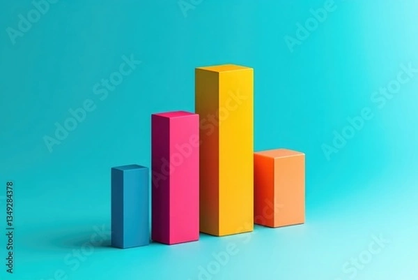 Obraz A stacked area chart displaying monthly e-commerce sales data, with distinct colors for different product categories and a clean, modern design."