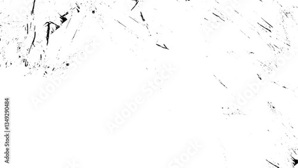 Obraz Black grainy texture isolated on white background. Dust overlay. Dark noise granules. Vector design elements, illustration, eps 10.