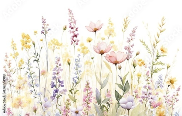 Obraz flores estilo acuarela