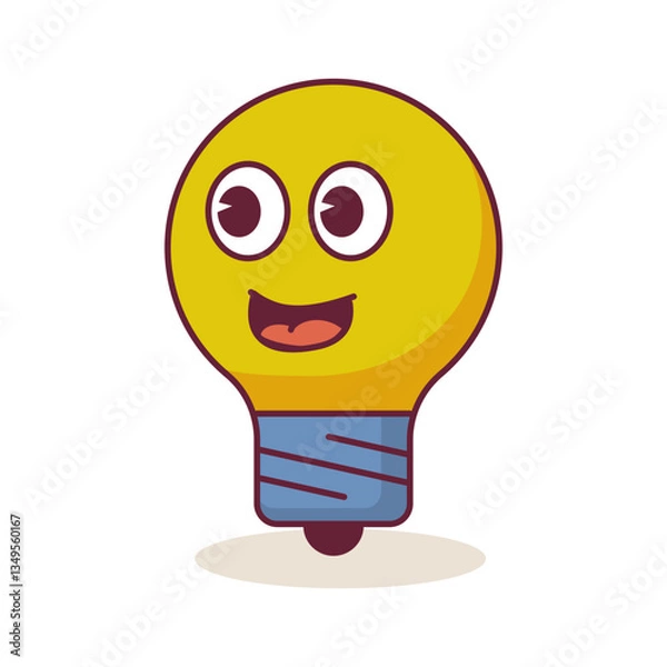 Fototapeta light bulb idea groovy character