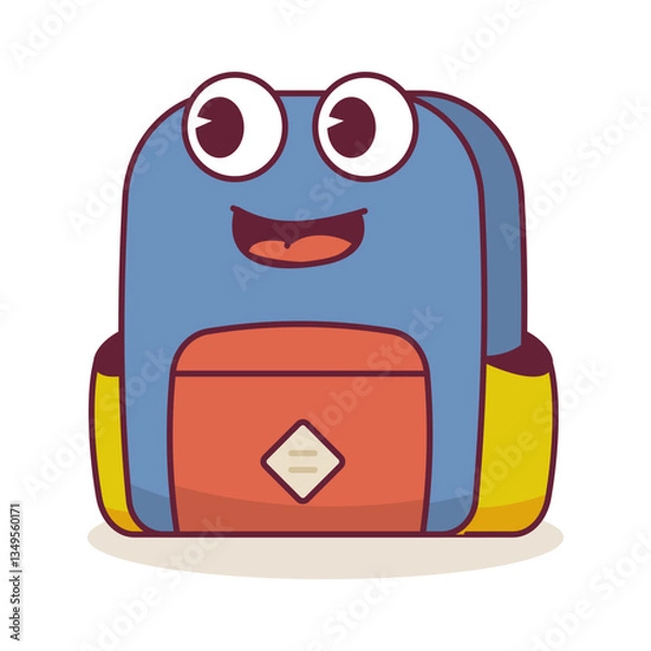 Obraz school bag groovy character