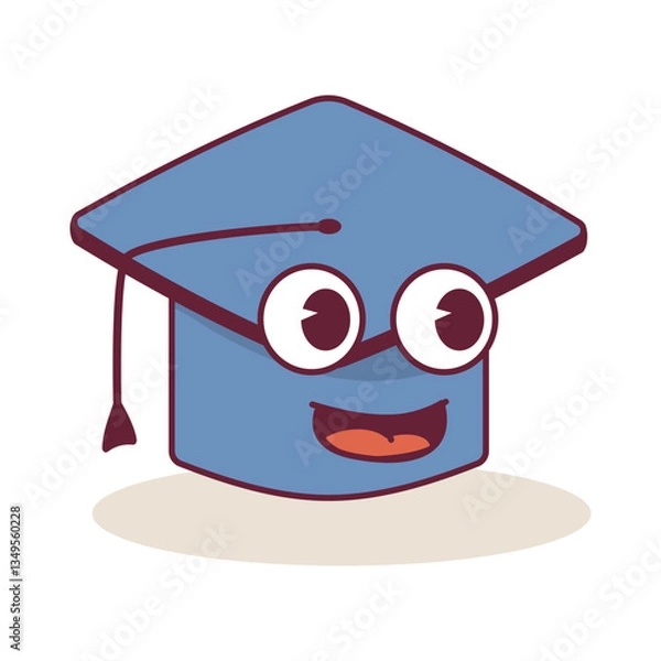 Obraz graduation hat groovy character