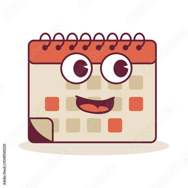 Fototapeta calendar date groovy character