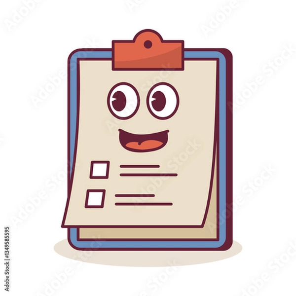 Fototapeta clipboard task groovy character
