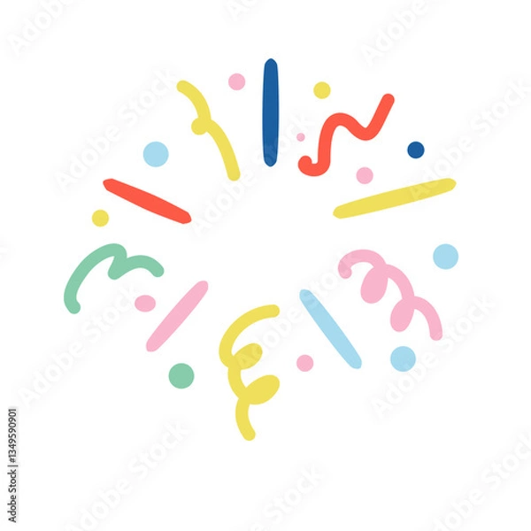 Obraz colorful confetti explosion