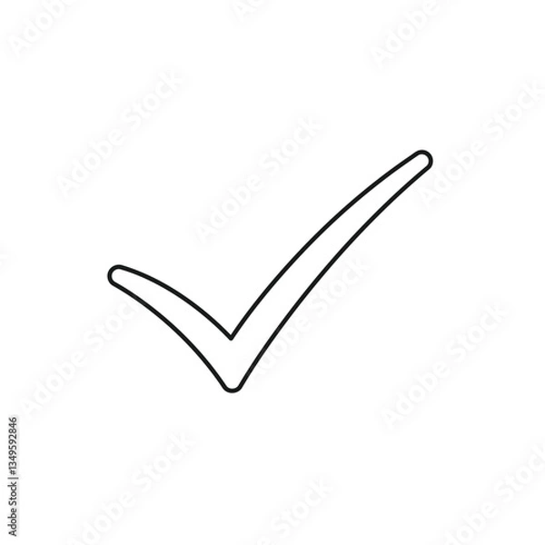 Obraz check mark in hand