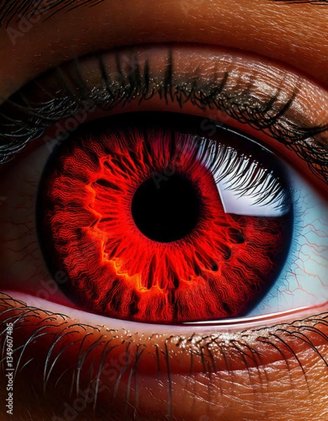 Obraz Red Eye Macro Close