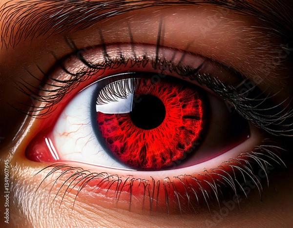 Obraz Red Eye Macro Close
