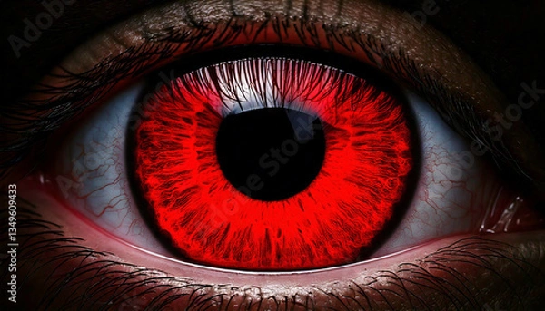 Obraz Red Eye Macro Close