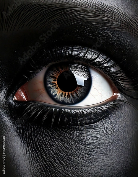 Obraz Black Eye Macro Close