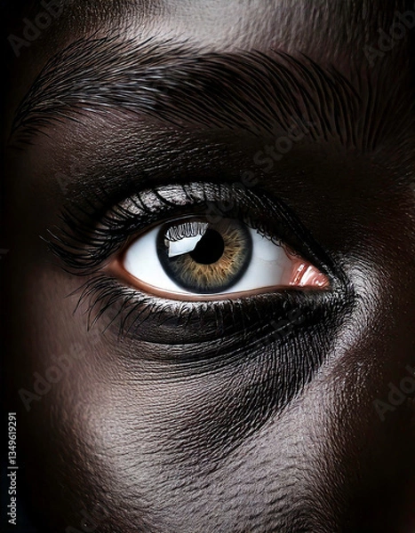 Obraz Black Eye Macro Close