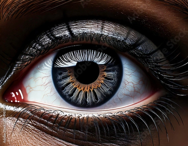 Obraz Black Eye Macro Close