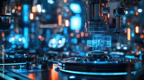 Fototapeta Futuristic Tech: Advanced Robotic Manufacturing Process