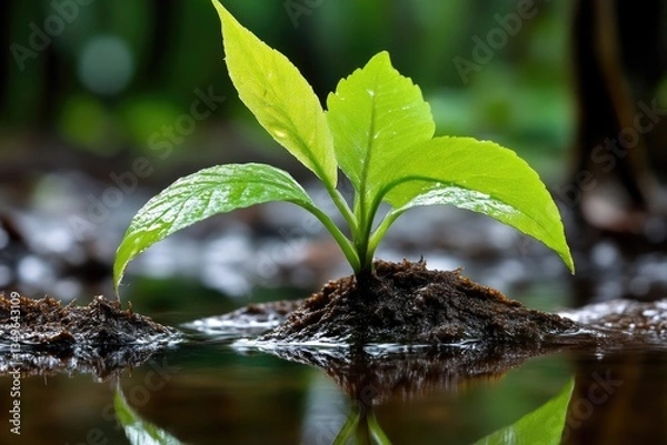 Obraz New growth emerging from the earth