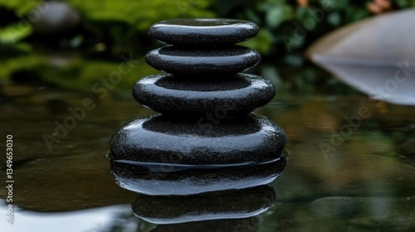 Obraz Zen stones balanced on water (1)