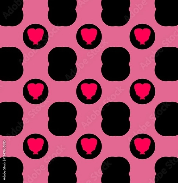 Fototapeta seamless pattern with hearts