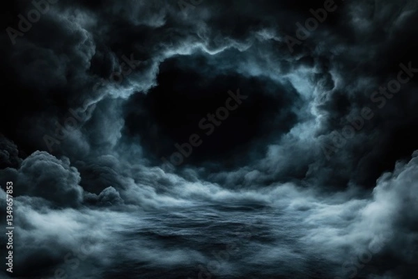 Obraz Dark ominous clouds swirling around a void