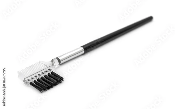 Fototapeta Brush for eyebrows isolated on white.