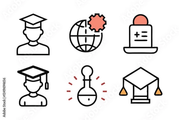 Obraz  education icon set 