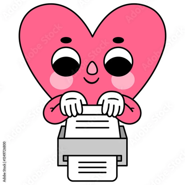 Obraz heart character scann