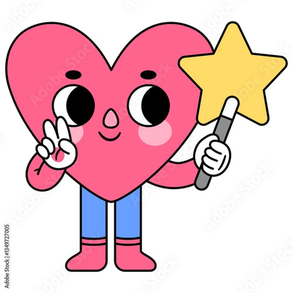 Obraz heart character wizard