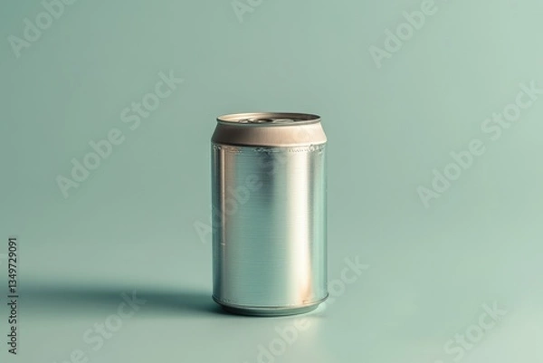 Obraz An isolated beverage can is shown on a solid colored background