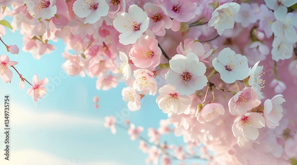 Obraz Gorgeous pink flower greeting card and background.