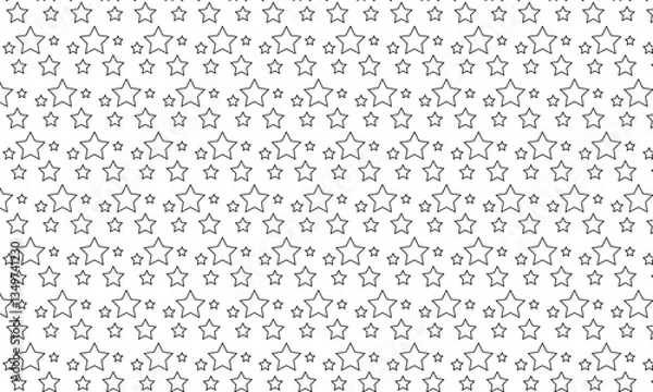 Fototapeta abstract trendy black outline star pattern perfect for background.