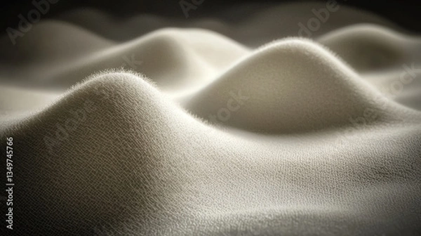 Fototapeta Soft fabric texture resembling gentle hills, creating serene atmosphere