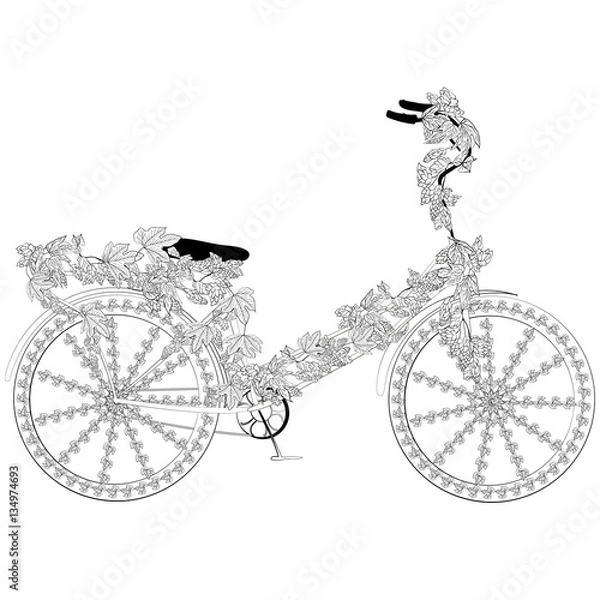 Fototapeta fantasy abstract bicycle  