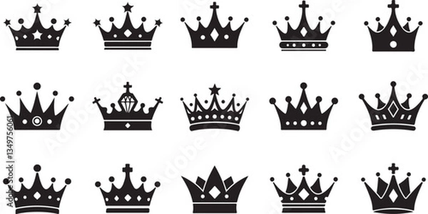 Fototapeta crown icon or logo isolated sign symbol vector illustration - Collection of high quality black style vector icons
