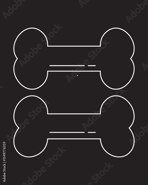 Obraz Dog Bone icon. Vector illustrations.