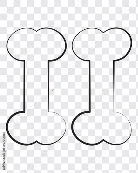 Obraz Dog Bone icon. Vector illustrations.