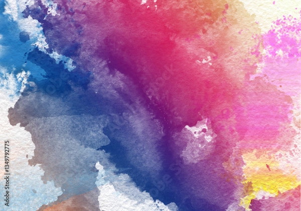 Fototapeta Cool splash background with gradient colors. Abstract watercolor background image with a liquid splatter of aquarelle paint