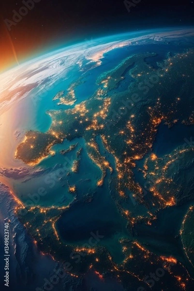 Fototapeta aerial view of the earth