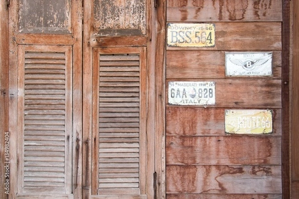 Obraz Wooden wall and windows