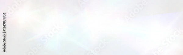 Fototapeta Bright white light explosion with lens flare, rainbow reflections, and sparkles on transparent background.