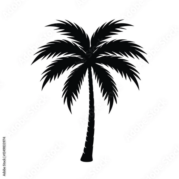 Obraz palm tree silhouette vector illustration