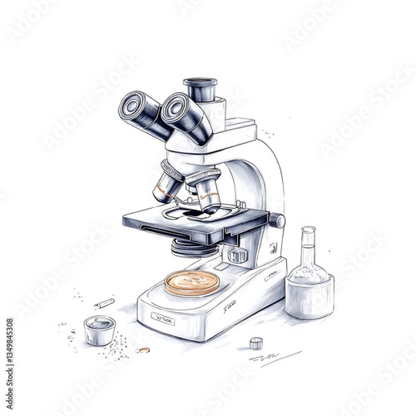Fototapeta Microscope Lab Research Science.