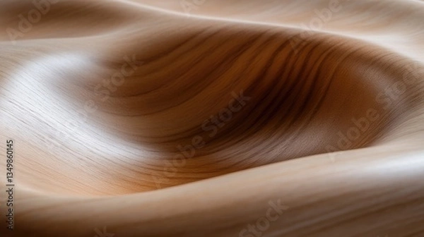 Obraz Organic wood bowl, smooth curves